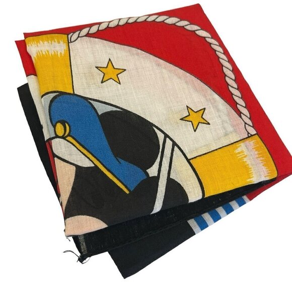 Vintage Disney Mickey Mouse Yacht Club Bandana Scarf Captain Resort Nautical USA - Picture 9 of 12
